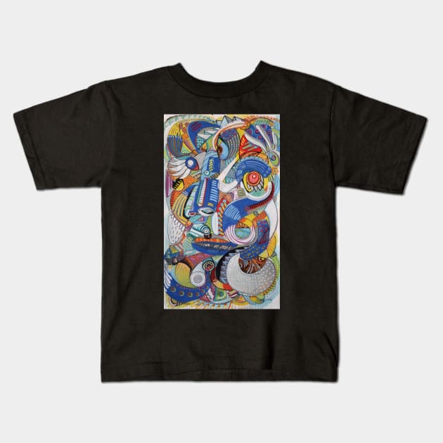 face Kids T-Shirt by Angel Rivas